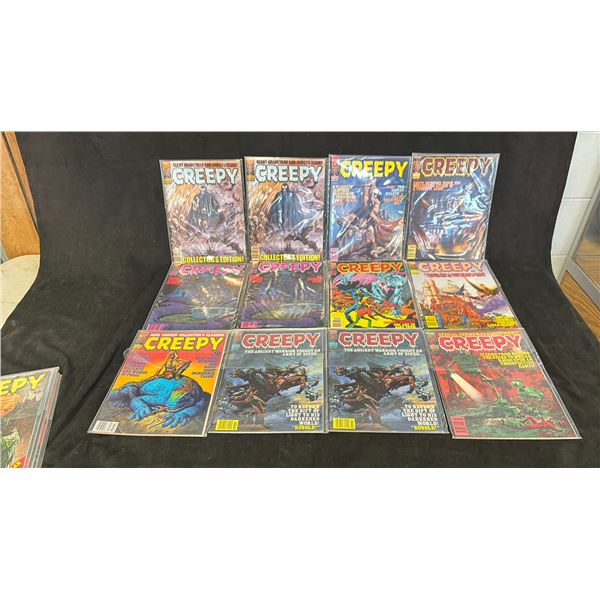 BOX OF ASSORTED WARREN MAGAZINE CREEPY COMIC BOOKS