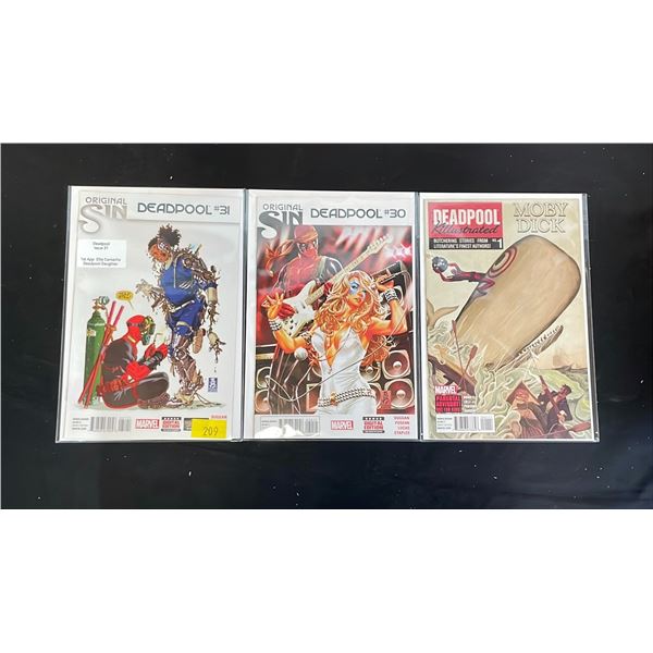 DEADPOOL - ORIGINAL SIN ISSUE 30 & 31 & DEADPOOL KILLUSTRATED MOBY DICK #1