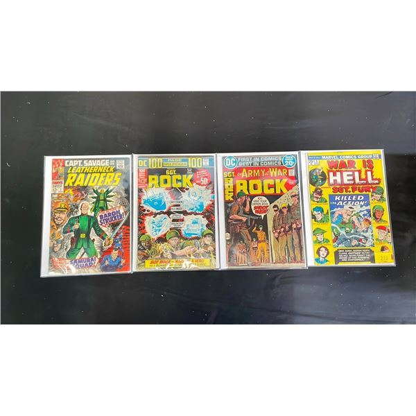 MARVEL WAR IS HELL #8, DC OUR ARMY AT WAR #248, MARVEL CAPT. SAVAGE AND HIS LEATHERNECK RAIDERS #2