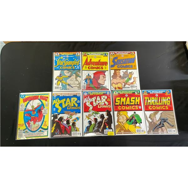 DC ALL STAR COMICS #2, DC THRILLING COMICS #1, DC SMASH COMICS #1. DC SENSATION COMICS #1, DC