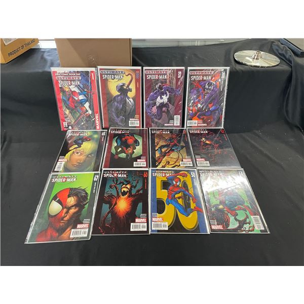 BOX OF 110 ASSORTED COMIC BOOKS INCLUDING; ULTIMATE SPIDER-MAN, NEW MUTANTS & MORE