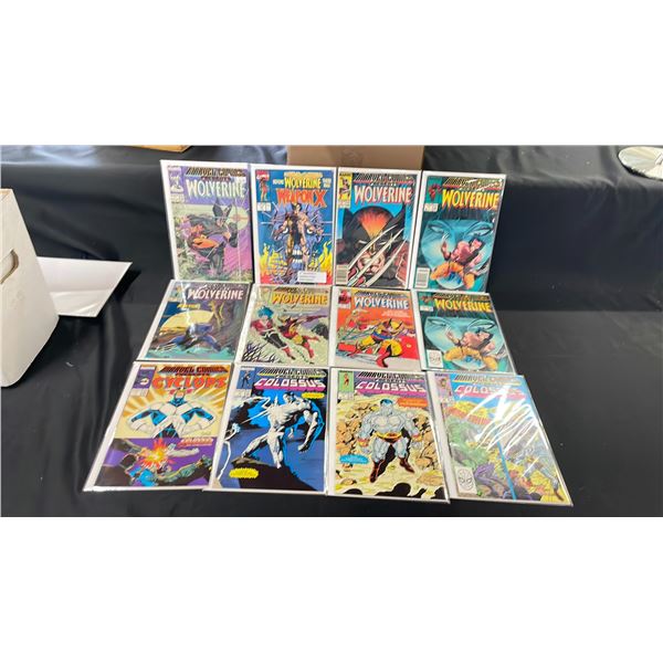 BOX OF 110 ASSORTED MARVEL COMICS PRESENTS EXCALIBUR COMIC BOOKS