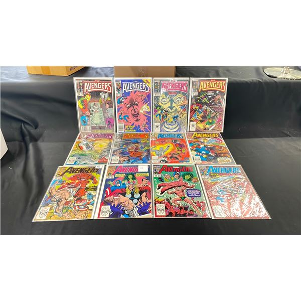 BOX OF 110 ASSORTED AVENGERS & MISC MARVEL COMIC BOOKS
