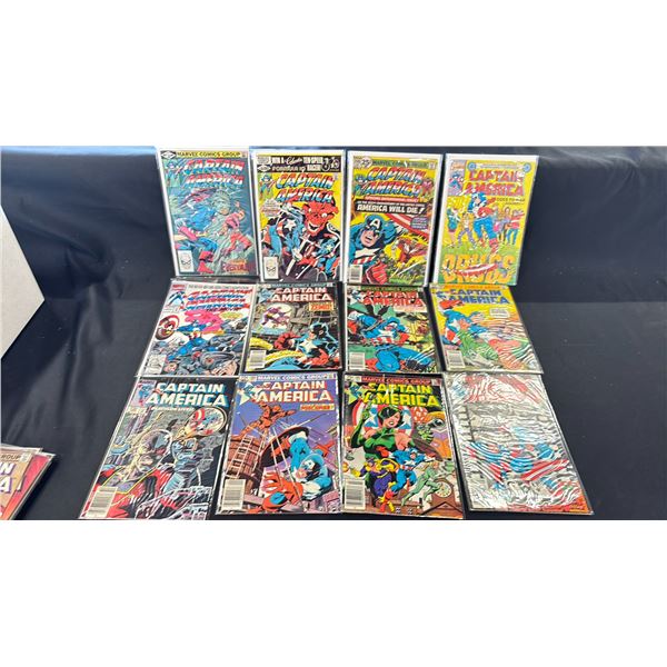 BOX OF ASSORTED CAPTAIN AMERICA COMIC BOOKS