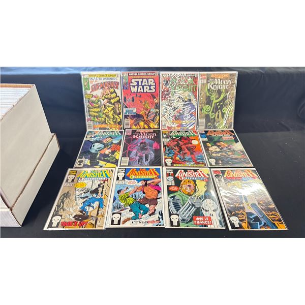 BOX OF 101 ASSORTED COMIC BOOKS INCLUDING; PUNISHER, G.I. JOE, KULL & MORE