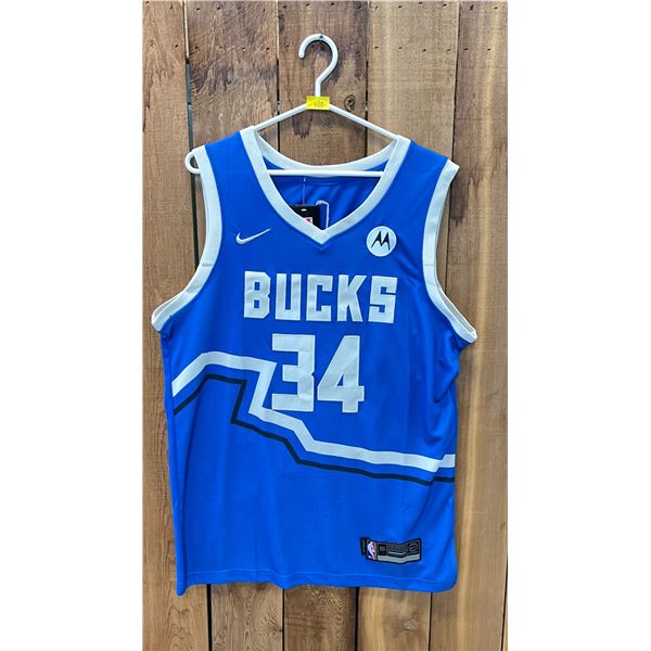 AUTOGRAPHED NIKE MILWAUKEE BUCKS GIANNIS ANTETOKOUNMPO JERSEY SIZE 50