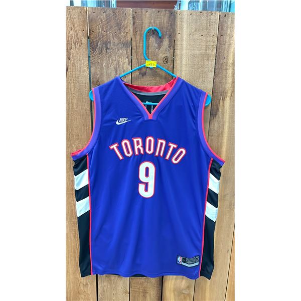 AUTOGRAPHED NIKE TORONTO RAPTORS RJ BARRETT JERSEY SIZE L