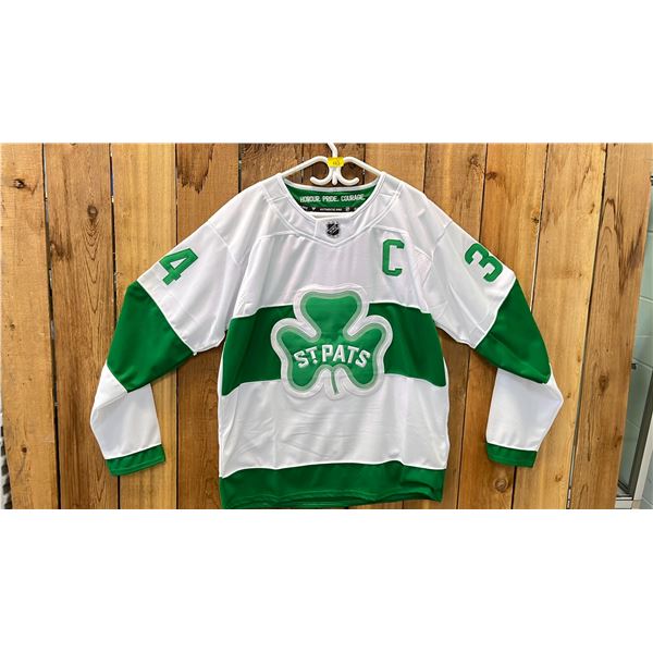 AUTOGRAPHED FANATICS AUTHENTIC PRO TORONTO MAPLE LEAFS ST. PATS AUSTON MATTHEWS JERSEY SIZE 52