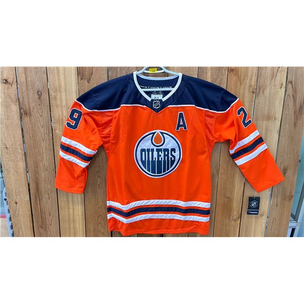 AUTOGRAPHED FANATICS AUTHENTIC PRO EDMONTON OILERS LEON DRAISAITL JERSEY SIZE 52