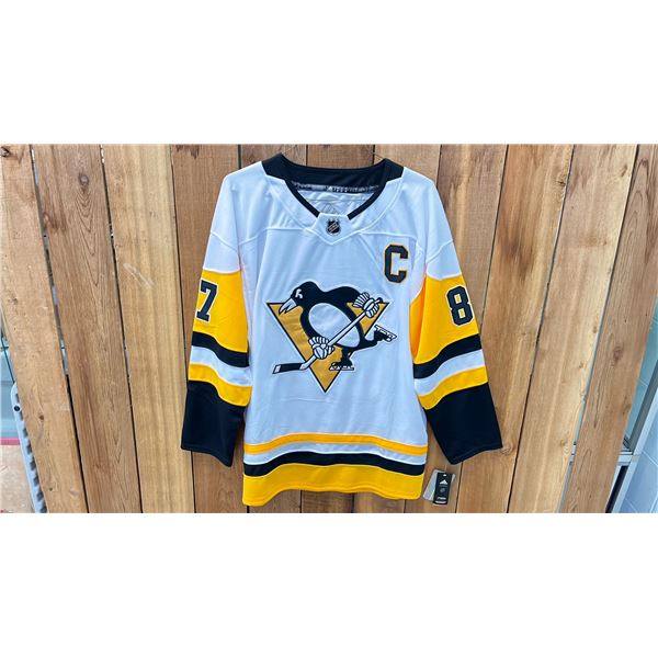 AUTOGRAPHED ADIDAS PITTSBURGH PENGUINS SIDNEY CROSBY JERSEY SIZE 52