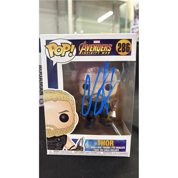 FUNKO POP! AVENGERS INFINITY WAR #286 THOR AUTOGRAPHED BY CHRIS HEMSWORTH