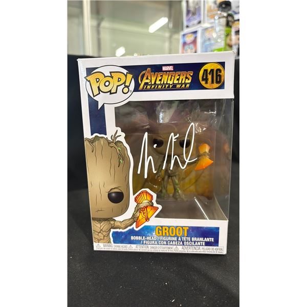 FUNKO POP! AVENGERS INFINITY WAR #416 GROOT AUTOGRAPHED BY VIN DIESEL