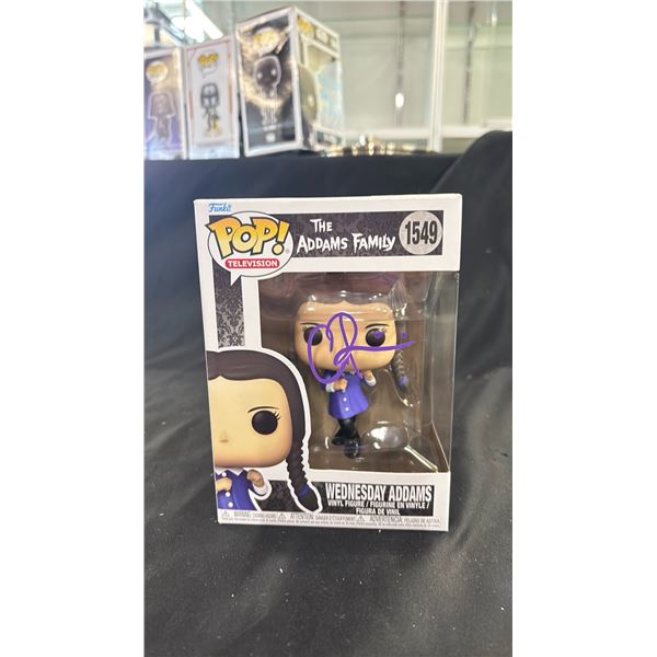 FUNKO POP! TELEVISION THE ADDAMS FAMILY #1549 WEDNESDAY ADDAMS AUTOGRAPHED BY CHRISTINA RICCI
