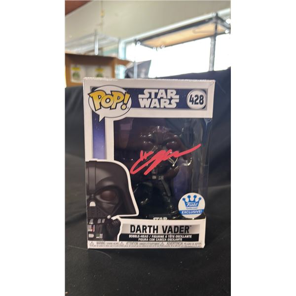 FUNKO POP! STAR WARS #428 DARTH VADER AUTOGRAPHED BY HAYDEN CHRISTIANSEN