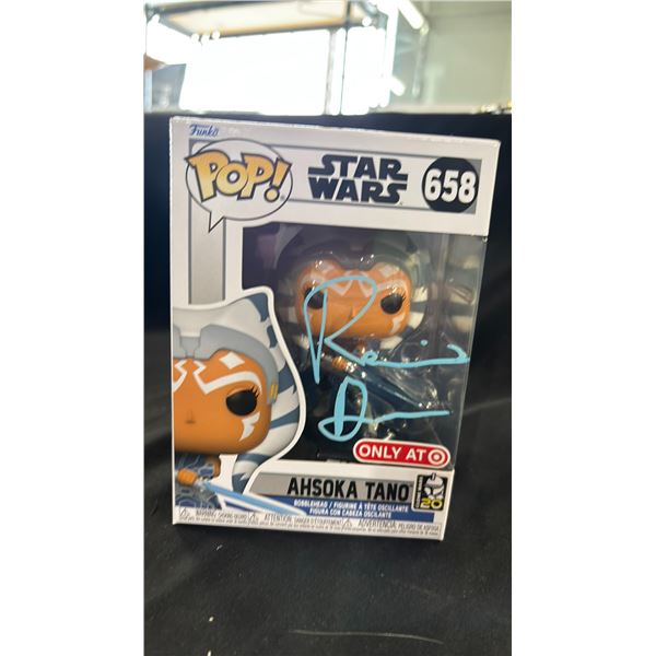 FUNKO POP! STAR WARS #658 AHSOKA TANO AUTOGRAPHED BY ROSARIO DAWSON