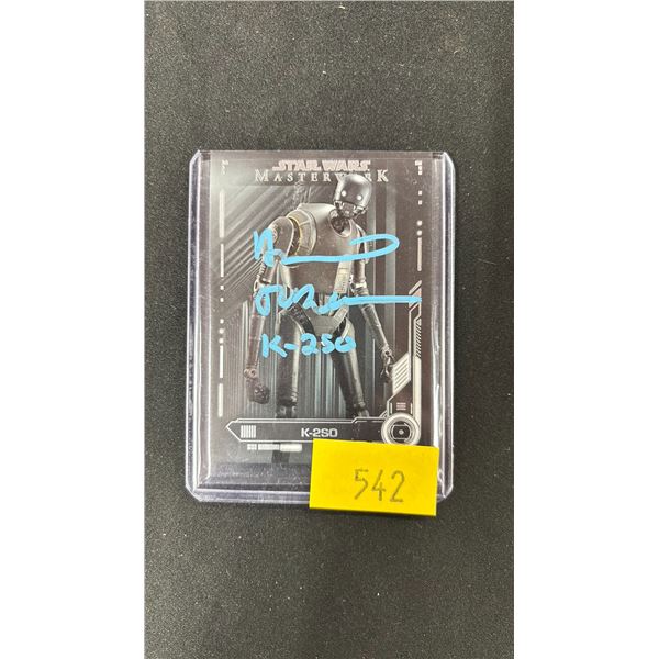 STAR WARS MASTERWORK K-250 TRADING CARD AUTOGRAPHED BY ALAN TUDYK