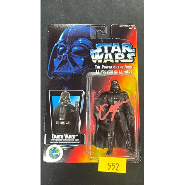STAR WARS THE POWER OF THE FORCE DARTH VADER FIGURINE AUTOGRAPHED BY HAYDEN CHRISTIANSEN
