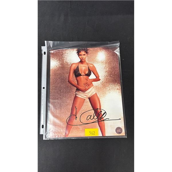 AUTOGRAPHED HALLE BERRY PHOTO 8" X 10"