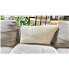 Image 3 : GREY SECTIONAL WITH MATCHING OTTOMAN **MISSING 1 CUSHION/ NO POWER CORD**