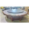 Image 2 : COMMERCIAL ROUND ROTATING CHINESE RESTAURANT 16 SEAT HOT PLATE TABLE - 102.5"W X 29.5"H