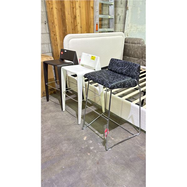 3 ASSORTED BARSTOOLS