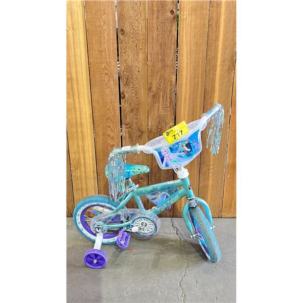 HUFFY FROZEN KIDS BIKE WITH TRAINING WHEELS