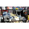 Image 1 : SHELF OF ASSORTED ITEMS INCLUDING; MEMORY FOAM FLOOR MAT, WASH CLOTHS, TOWELS & MORE
