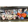 Image 1 : SHELF OF ASSORTED ITEMS INCLUDING; RESISTANCE BANDS, EXERCISE BALL, SPORTS BALLS & MORE