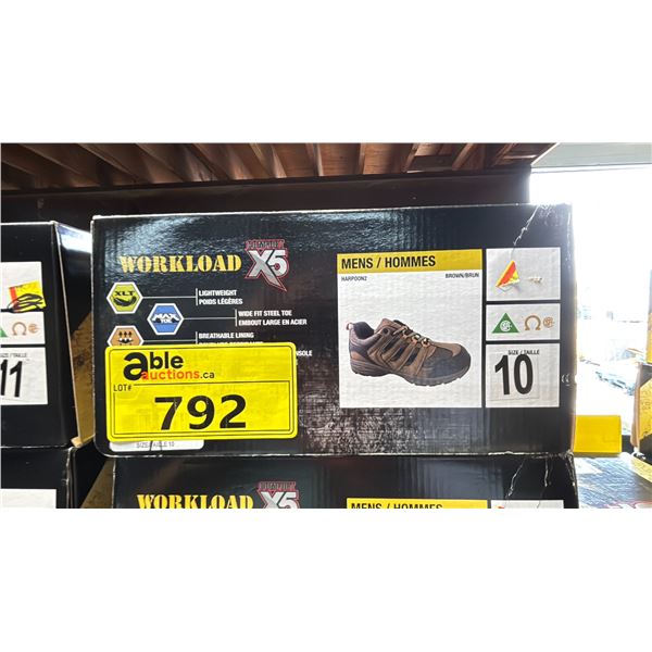 WORKLOAD COMFORT X5 STEEL TOE MENS SHOES SIZE 10
