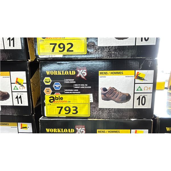 WORKLOAD COMFORT X5 STEEL TOE MENS SHOES SIZE 10