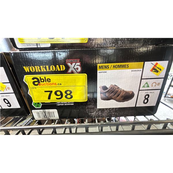 WORKLOAD COMFORT X5 STEEL TOE MENS SHOES SIZE 8