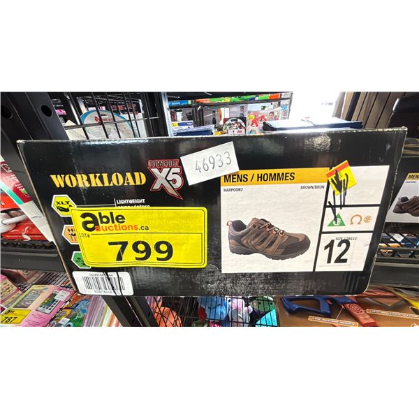 WORKLOAD COMFORT X5 STEEL TOE MENS SHOES SIZE 12