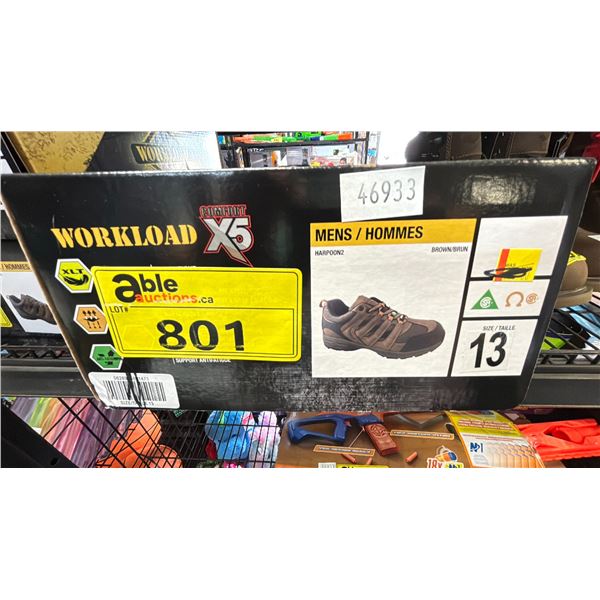 WORKLOAD COMFORT X5 STEEL TOE MENS SHOES SIZE 13