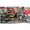 Image 1 : SHELF OF ASSORTED TOYS INCLUDING; MONSTER GAM WORLD FINALS SUPERCHARGE SPEEDWAY, FORZA FUNCO F9 RC