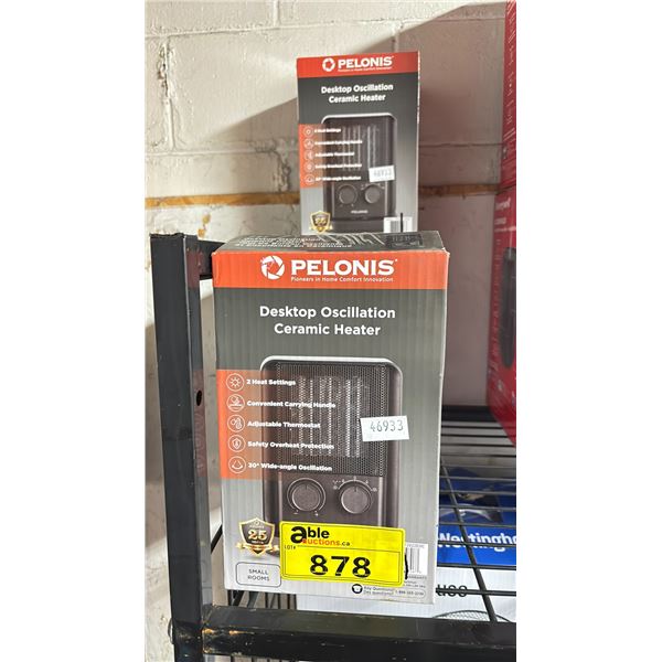 5 PELONIS DESKTOP OSCILLATION CERAMIC HEATERS