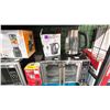 Image 3 : SHELF OF ASSORTED ITEMS INCLUDING; MICROWAVE OVEN, GOURMIA AIR FRYER OVEN, LOW-CARB RICE COOKER &