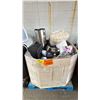 Image 1 : GAYLORD OF ASSORTED ITEMS INCLUDING; BEDDING, WASTE BIN, LUGGAGE & MORE (MAY BE MISSING PARTS &