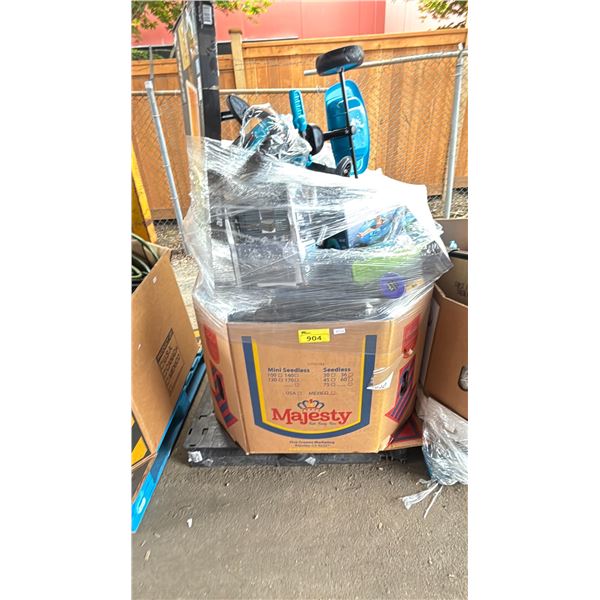 GAYLORD OF ASSORTED ITEMS INCLUDING; ARTIKA SKYSHADE LIGHT, INFLATABLE TUBES, DYSON VACUUM & MORE