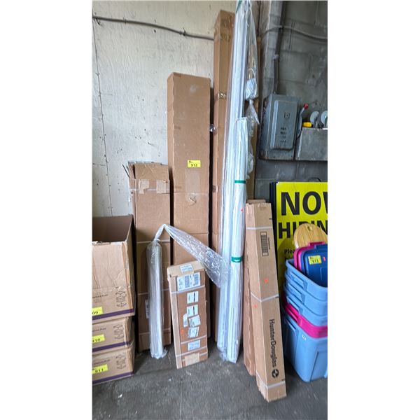 8 BOXES OF ASSORTED WINDOW BLINDS