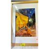 Image 1 : FRAMED PRINT BY VINCENT VAN GOGH TITLED "CAFE TERRACE AT NIGHT" 31" X 43"