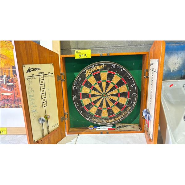 ACCUDART OFFICIAL TOURNAMENT DART BOARD WITH DARTS