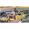 Image 1 : SHELF OF ASSORTED ITEMS INCLUDING; HARDWARE, HOCKEY TAPE, HOCKEY SOCK TAPE & MORE