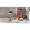 Image 1 : VINTAGE MIXING JAR & VINTAGE OIL LANTERN