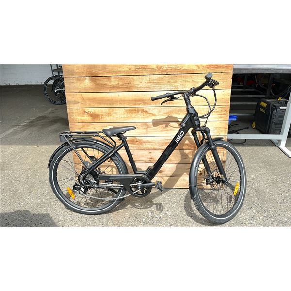 IGO E-BIKE (NO BATTERY, NO KEY, NO CHARGER, UNKNOWN WORKING CONDITION)