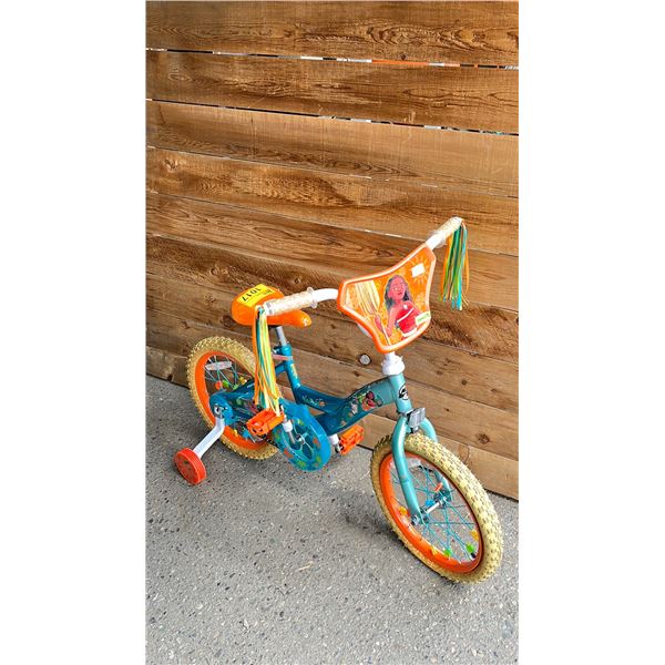 HUFFY MOANA KIDS BIKE WITH TRAINING WHEELS