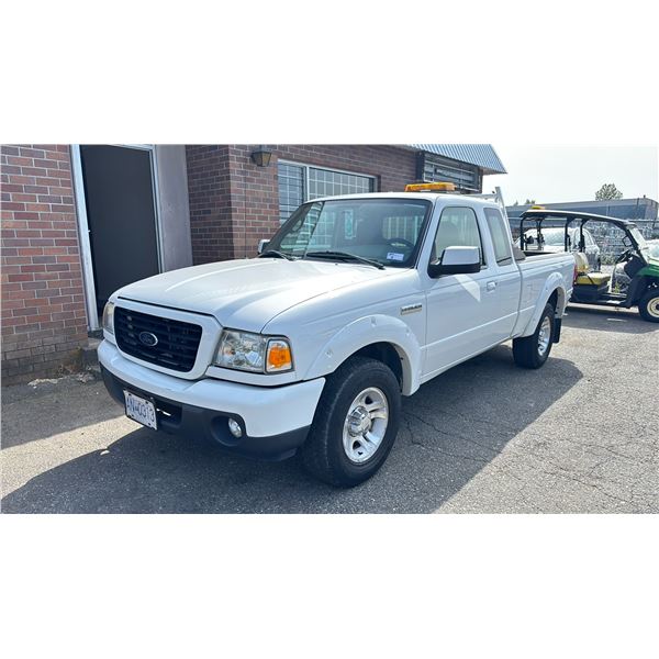 2009 FORD RANGER 4 DOOR PICK UP WHITE VIN 1FTYR44E09PA00249