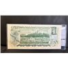 Image 2 : (2) 1973 CANADA 1 DOLLAR BILLS IN SLEEVE. SEQUENTIAL SERIAL NUMBERS