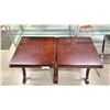 Image 3 : PAIR OF DARK WOODEN SIDE TABLES