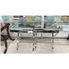 Image 2 : PAIR OF MIRROR TOP BEVELED SIDE TABLES