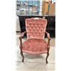 Image 1 : PINK UPHOLSTERED VINTAGE LOOK CHAIR